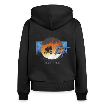 E.T. Der Außerirdische Tour 1982 - Women's Premium Organic Zip Hoodie - black - Back - Julia (174cm)