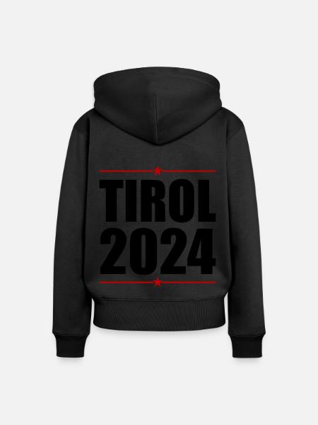 Tirol 2024 - Frauen Premium Bio Zip Hoodie - Schwarz