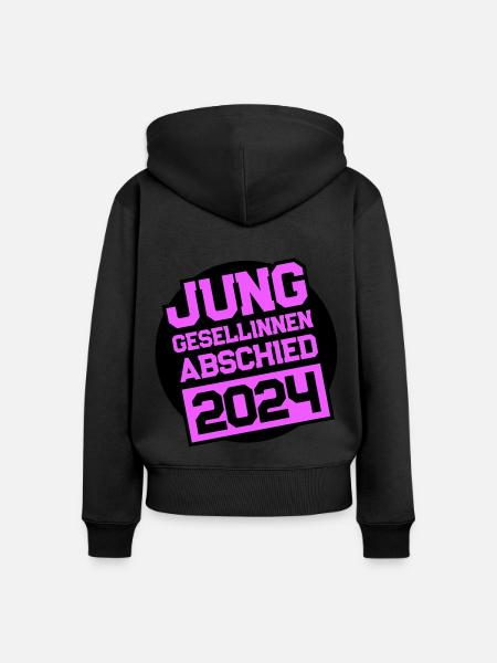 Junggesellinnenabschied Jga 2024 - Frauen Premium Bio Zip Hoodie - Schwarz