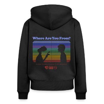 E.T. The Extra-Terrestrial Where Are You From? - Women's Premium Organic Zip Hoodie - black - Back - Julia (174cm)