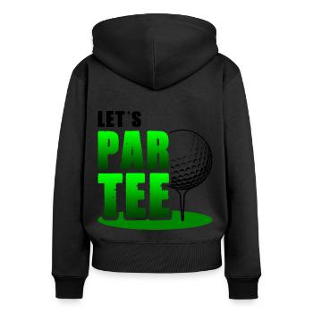 Let's Par Tee Golf Player Golfing Golf Course Golf - Frauen Premium Bio Zip Hoodie - Schwarz - Hinten - Julia (174cm)
