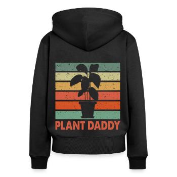 Plant Daddy Graphic Gardener Gardening Horticultur - Frauen Premium Bio Zip Hoodie - Schwarz - Hinten - Julia (174cm)