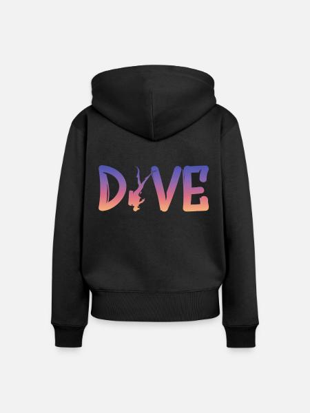 Dive, Diver, Scuba Diving - Frauen Premium Bio Zip Hoodie - Schwarz