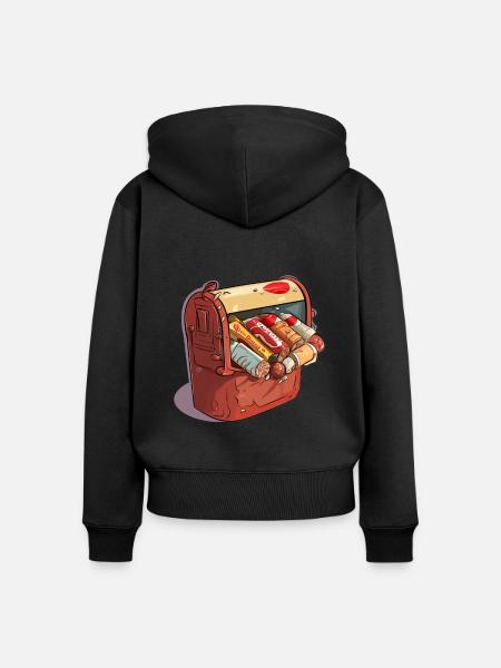 Spam Informatikwitz - Frauen Premium Bio Zip Hoodie - Schwarz