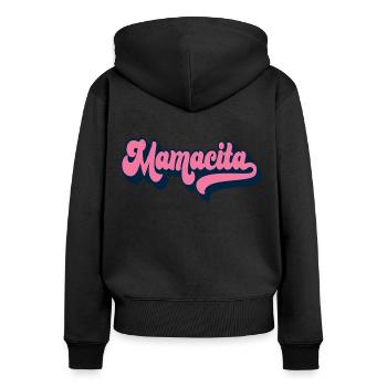 Mamacita Muttertag Geschenk Spanische Mutter Frauen - Frauen Premium Bio Zip Hoodie - Schwarz - Hinten - Julia (174cm)