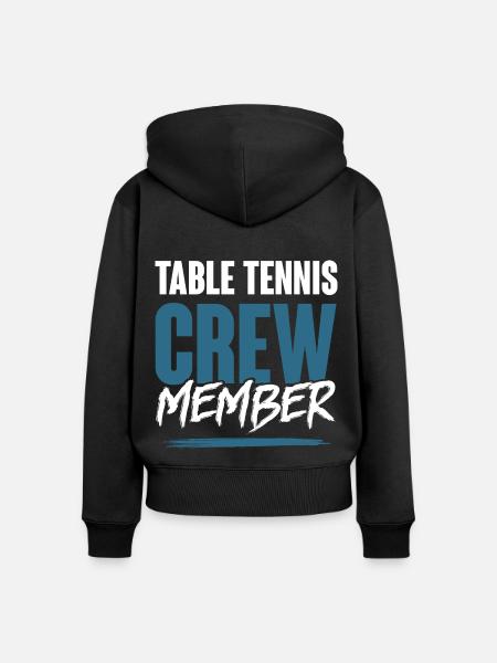 Table Tennis Crew - Frauen Premium Bio Zip Hoodie - Schwarz