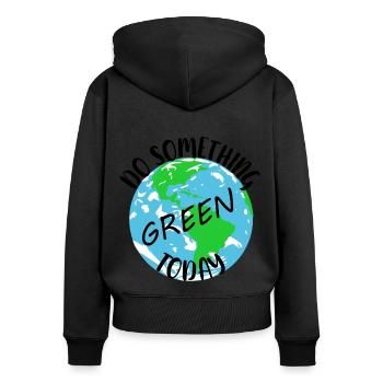 Nature Conservation Climate Conservationists Sea - Women's Premium Organic Zip Hoodie - black - Back - Julia (174cm)