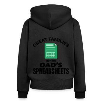 Accountant Dad Accounting Finance Financial Funny - Women's Premium Organic Zip Hoodie - black - Back - Julia (174cm)