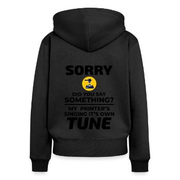 3D Printer 3D Printing Funny - Women's Premium Organic Zip Hoodie - black - Back - Julia (174cm)