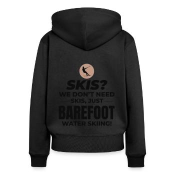 Pieds nus Ski nautique Sports extrêmes Pieds nus - Sweat à capuche zippé Premium bio Femme - noir - Dos - Julia (174cm)