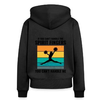 Pom-pom girl Cheerleading Girl Cheering Cheer Squad - Sweat à capuche zippé Premium bio Femme - noir - Dos - Julia (174cm)
