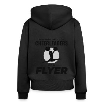 Pom-pom girl Cheerleading Girl Cheering Cheer Squad - Sweat à capuche zippé Premium bio Femme - noir - Dos - Julia (174cm)