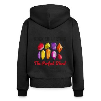 Rock Hound Collecting Collector Geology Geologist - Women's Premium Organic Zip Hoodie - black - Back - Julia (174cm)