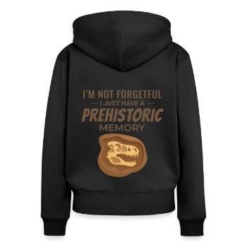 Fossilienjagd Paläontologie Sammler Geologie - Frauen Premium Bio Zip Hoodie - Schwarz - Hinten - Julia (174cm)