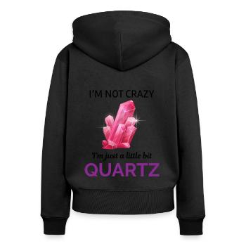 Crystal Collecting Rock Hunting Mineral Collector - Women's Premium Organic Zip Hoodie - black - Back - Julia (174cm)