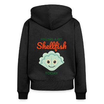 Seashells Collector Beachcomber Sea Shell Ocean - Women's Premium Organic Zip Hoodie - black - Back - Julia (174cm)