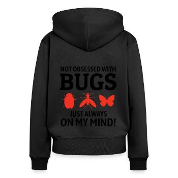 Insect Collector Entomology Entomologist Bug Lover - Women's Premium Organic Zip Hoodie - black - Back - Julia (174cm)