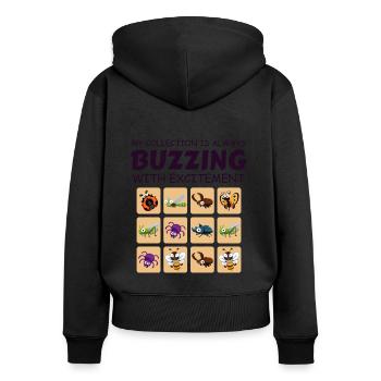 Insect Collector Entomology Entomologist Bug Lover - Women's Premium Organic Zip Hoodie - black - Back - Julia (174cm)