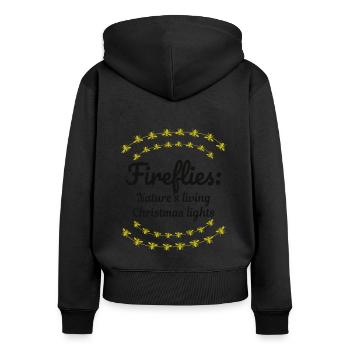 Glühwürmchen Glühwürmchen Blitzkäfer Insekt Weihnachten - Frauen Premium Bio Zip Hoodie - Schwarz - Hinten - Julia (174cm)