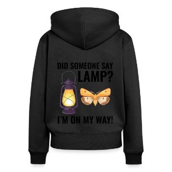 Papillon de nuit Animal Insect Collectionneur Entomologie - Sweat à capuche zippé Premium bio Femme - noir - Dos - Julia (174cm)