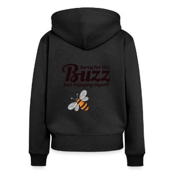 Abeille Apiculteur Apiculture Insecte Collectionneur - Sweat à capuche zippé Premium bio Femme - noir - Dos - Julia (174cm)