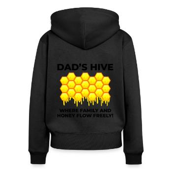 Honeybee Dad Beekeeper Apiculture Insect Collector - Sweat à capuche zippé Premium bio Femme - noir - Dos - Julia (174cm)