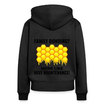 Honeybee Dad Beekeeper Apiculture Insect Collector - Sweat à capuche zippé Premium bio Femme - noir - Dos - Julia (174cm)