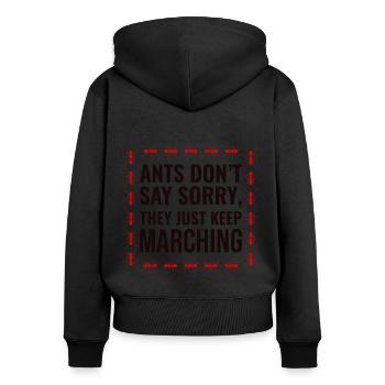 Ant Keeper Ant Lover Entomologist Insect Collector - Women's Premium Organic Zip Hoodie - black - Back - Julia (174cm)