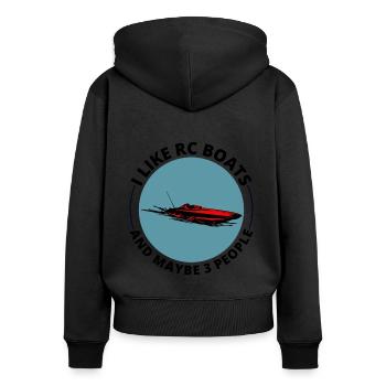 Rc Boat Racing Electric Powerboat Speedboat Race - Women's Premium Organic Zip Hoodie - black - Back - Julia (174cm)