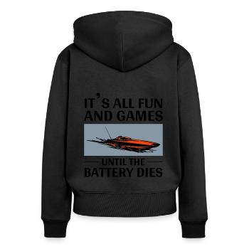 Rc Boat Racing Powerboat Speedboat Offshore Race - Women's Premium Organic Zip Hoodie - black - Back - Julia (174cm)
