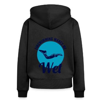 Natation Natation Natation Natation Sports nautiques - Sweat à capuche zippé Premium bio Femme - noir - Dos - Julia (174cm)