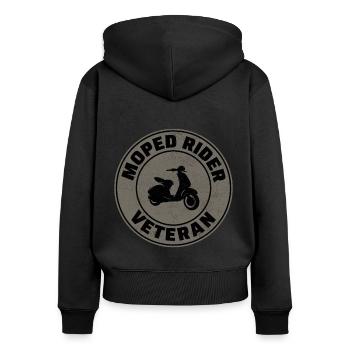 Roller Fahrer Scootering Motorrad Moped Bike - Frauen Premium Bio Zip Hoodie - Schwarz - Hinten - Julia (174cm)