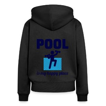 Water Aerobics Aquatic fitness Aqua Exercise Pool - Women's Premium Organic Zip Hoodie - black - Back - Julia (174cm)