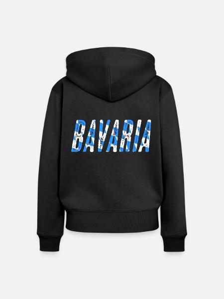 Bavaria - Frauen Premium Bio Zip Hoodie - Schwarz