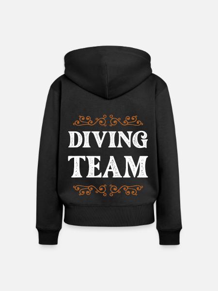Diving Crew - Frauen Premium Bio Zip Hoodie - Schwarz