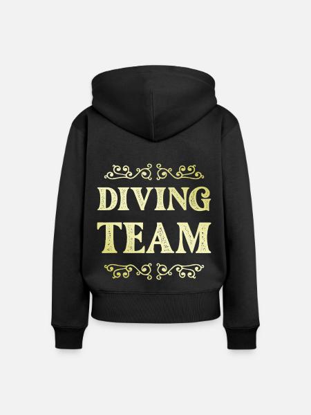 Diving Team - Frauen Premium Bio Zip Hoodie - Schwarz