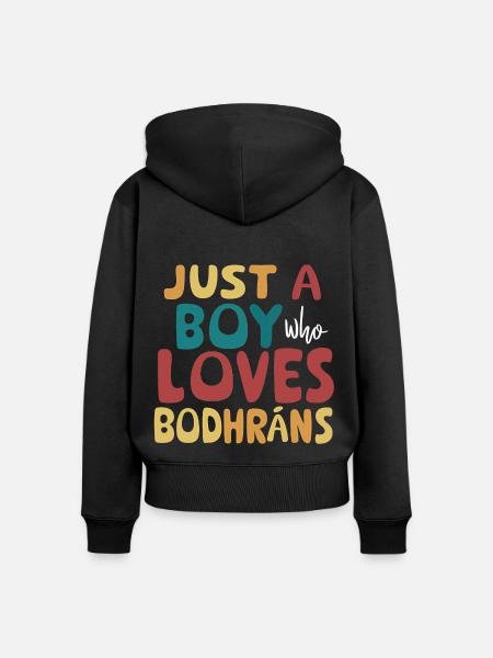 Bodhran - Frauen Premium Bio Zip Hoodie - Schwarz