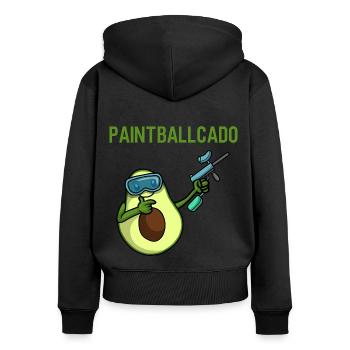 Paintball - Women's Premium Organic Zip Hoodie - black - Back - Julia (174cm)