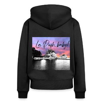 La Push, baby! Illustration - Women's Premium Organic Zip Hoodie - black - Back - Julia (174cm)