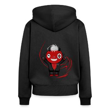 Kalisto - Women's Premium Organic Zip Hoodie - black - Back - Julia (174cm)