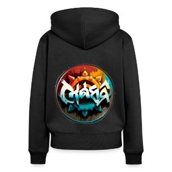 Chakras Graffiti Theme 1 - Women's Premium Organic Zip Hoodie - black - Back - Julia (174cm)