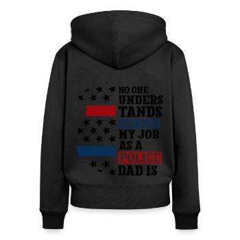 Polizei Polizist Polizeibeamte - Frauen Premium Bio Zip Hoodie - Schwarz - Hinten - Julia (174cm)