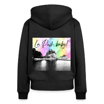 La Push, baby! Illustration - Women's Premium Organic Zip Hoodie - black - Back - Julia (174cm)