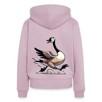 Lustiges kanadisches Gans-Meme - Frauen Premium Bio Zip Hoodie - Altrosa - Hinten - Julia (174cm)