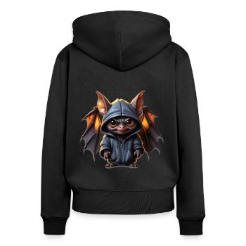 The Shadow Jumper - Women's Premium Organic Zip Hoodie - black - Back - Julia (174cm)