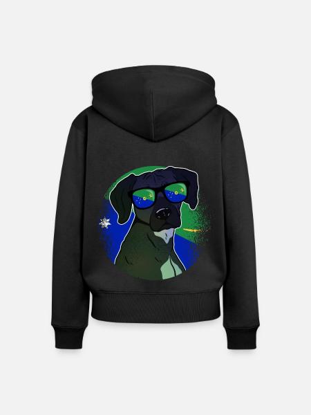 Weihnachtsinsel - Frauen Premium Bio Zip Hoodie - Schwarz