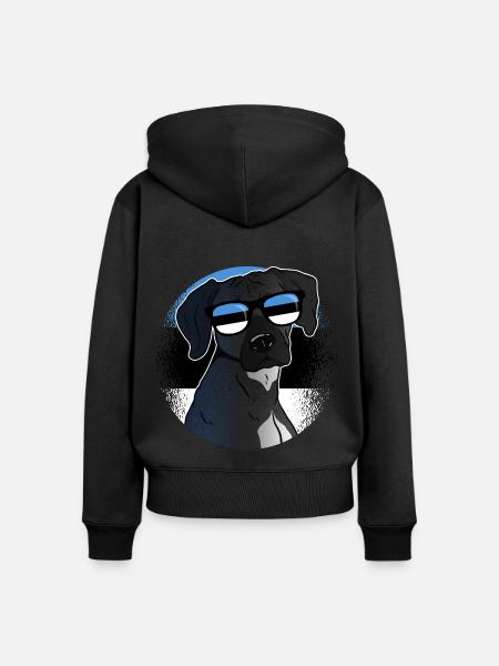 Estland - Frauen Premium Bio Zip Hoodie - Schwarz