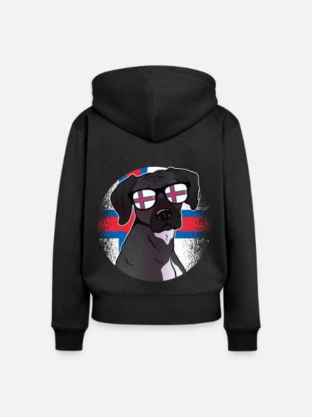 Färöer Inseln - Frauen Premium Bio Zip Hoodie - Schwarz