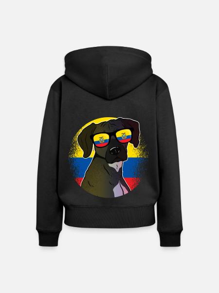 Ecuador - Frauen Premium Bio Zip Hoodie - Schwarz