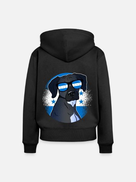 Honduras - Frauen Premium Bio Zip Hoodie - Schwarz